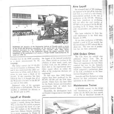 Layoff at Orenda/Avro Layoff