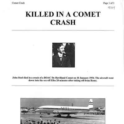 Killed in a Comet crash