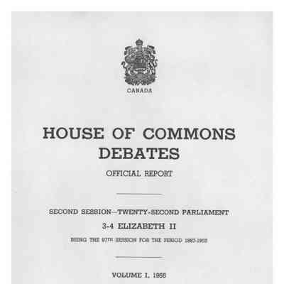 House of Commons Debates Vol 1, Jan 7 to Feb 11, 1955