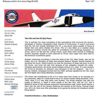 Karl's Avro Arrow Page