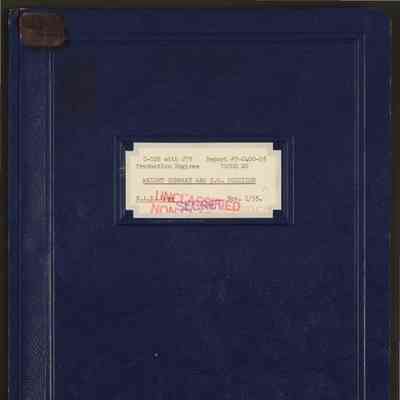 C-105 with J75 production engines: weight summary and C.G. position, Nov. 1/55 Report No. 7-0400-50 Issue 20