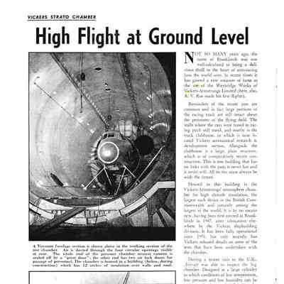 High flight at ground level