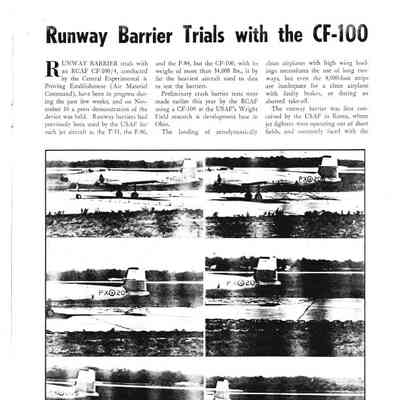 Runway Barrier Trials with the CF-100