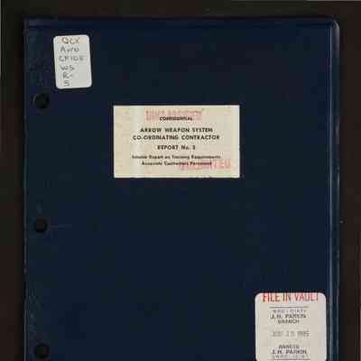 Arrow Weapons System Co-ordingating Contractor Report No. 5 Interim report on training requirements associate contractors personnel