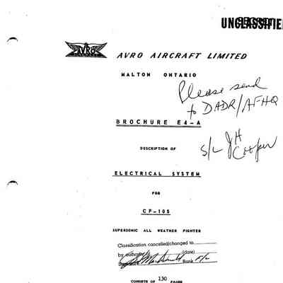 Brochure E4-A Description of Electrical System for CF-105 part 1