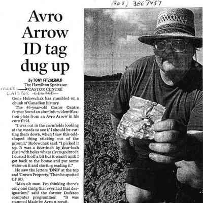 Arrow ID tag dug up