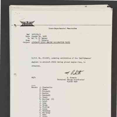 AIRCRAFT 25202 ENGINE CALIBRATION TESTS