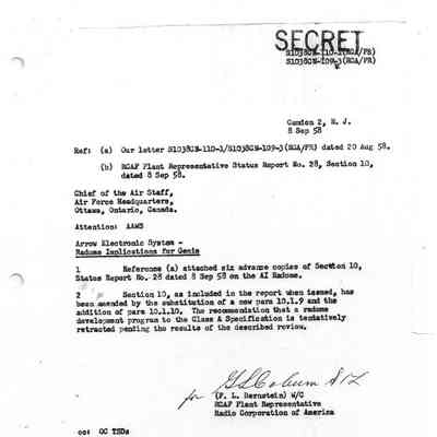 Arrow Electronic System - Radome Implications for Genie
