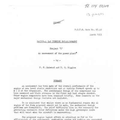 Project 'Y' An Assessment of the power plant