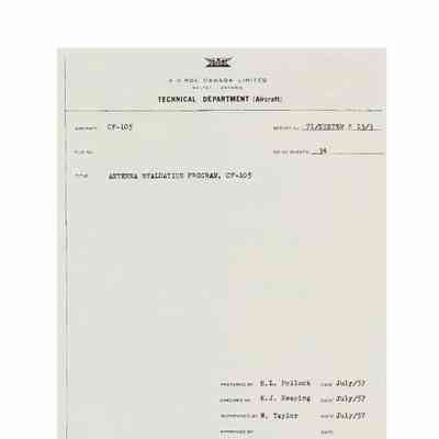 Antenna Evaluation Program, CF-105