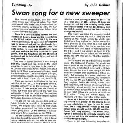 Swan song for a new sweeper