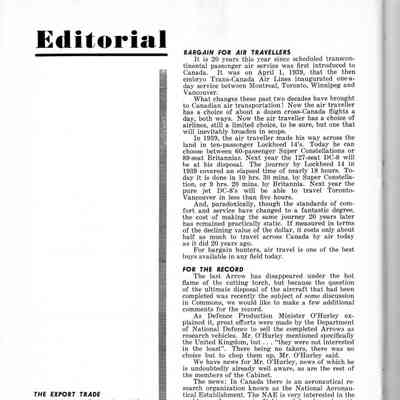 Editorial (Aircraft) - Aug 1959