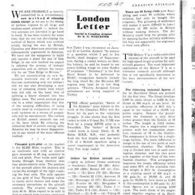 London Letter - Feb 1947