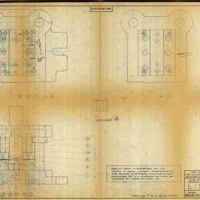 Blueprint of Form Die (Six at Once) - Washer Tab Tool No. 1-D-260320 Part 73205