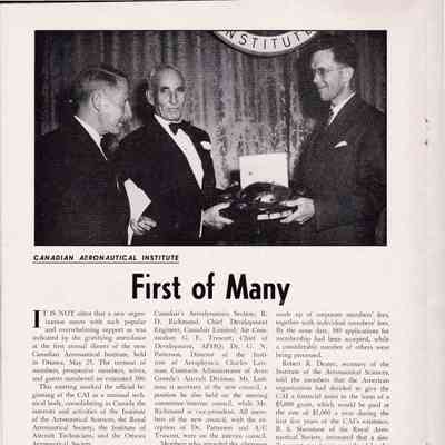 Canadian Aeronautical Institute - First of many