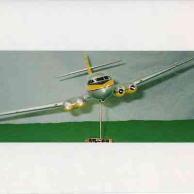 three views of Jetliner model
