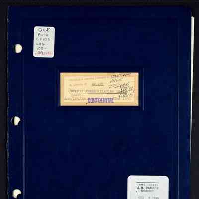CF-105 cockpit pressurization tests - Report No. LOG/105/39