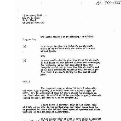 CF-105 Replanning