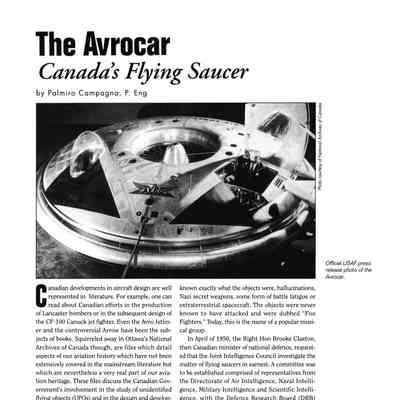 The Avrocar Canada's Flying Saucer