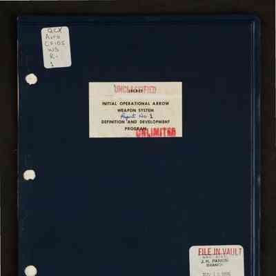 Initial operational arrow weapon system Report No. 1 - Definition and development program