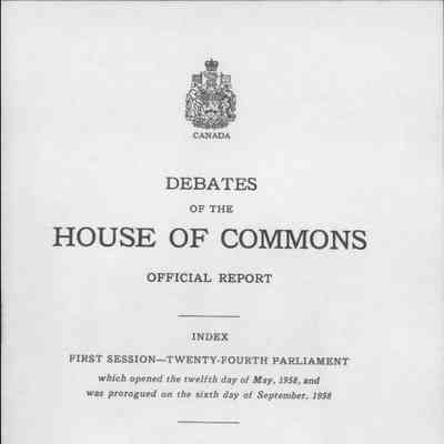 HOC Debates Index May 12 to Sept 6, 1958