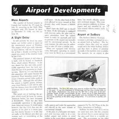 Airport Developments - Nov 1949