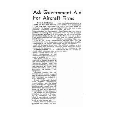 Ask Government aid for Aircraft Firms
