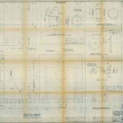 Blueprint of Milling Fixture - Details - Turbine Rotor Shaft -Sheet 3 of 5 Tool No. 1-F-031948 Part 70136