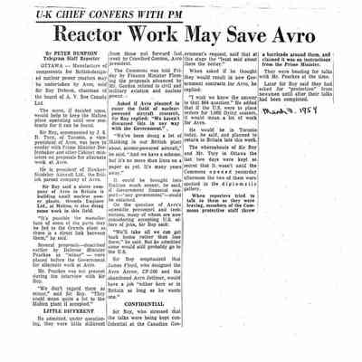 Reactor work may save Avro