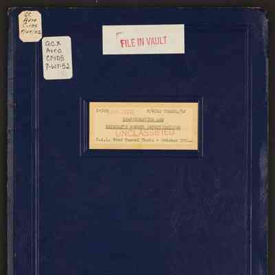 C-105 C.A.L. wind tunnel tests October 1954: configuration and Reynold's number investigations Report No. P/Wind Tunnel/52