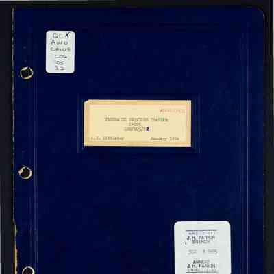 Pneumatic services trailer C-105 Report LOG/105/22