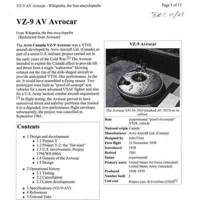 VZ-9AV Avrocar