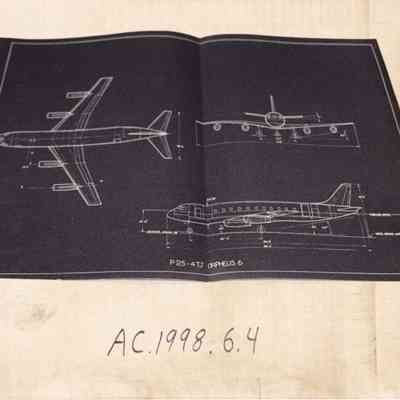Blueprint, reduced - P25-4TF-Orpheus 6 Three View