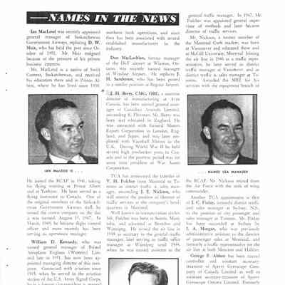 Names in the News - Aug 1952