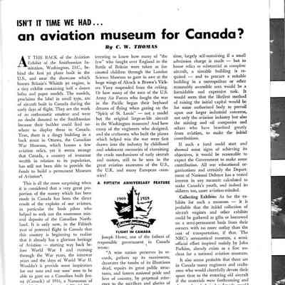 Isn't it time we had… An Aviation Museum for Canada
