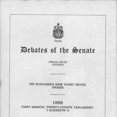 Senate Debates May 12 to Sept 6, 1958