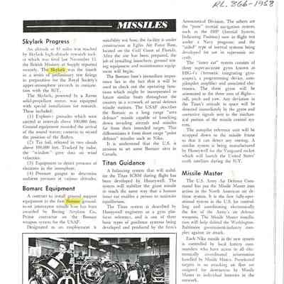 Missiles - Jan 1958