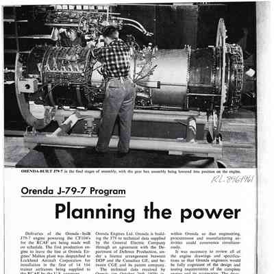 Orenda J-79-7 Program: Planning the Power for the CF-104 - May 1961