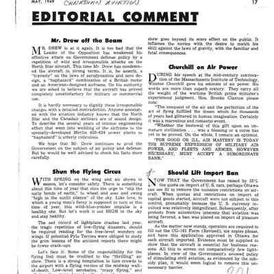 Editorial Comment - May 1949