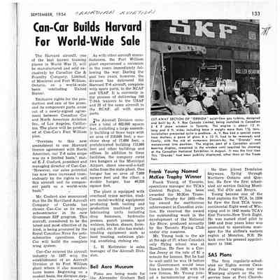 Can-Car Builds Harvard for World Wide Sale / Cut-Away Section of "Orenda"