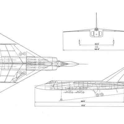 CF-105 / RB - 106 3 View - drawing SK 20785