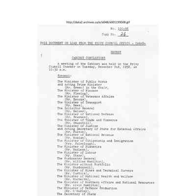 Cabinet meeting 12-02-58