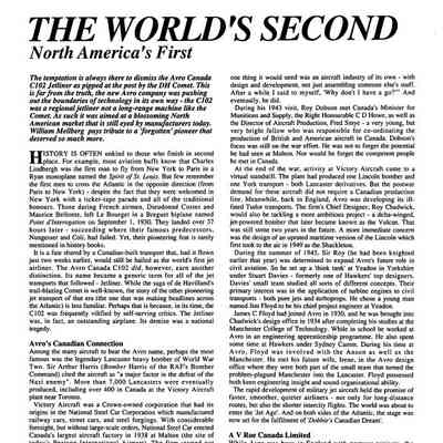 The World's Second, North American's First
