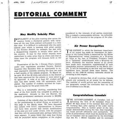 Editorial Comment - Apr 1949