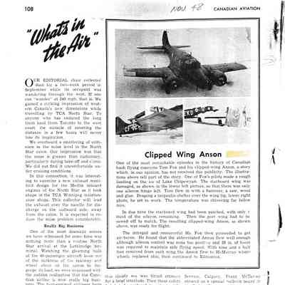 Clipped Wing Anson