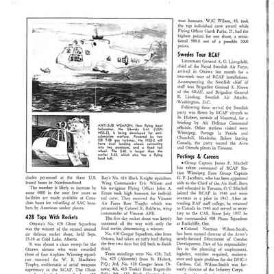 Swedes Tour RCAF - Oct 1958