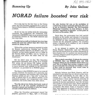 NORAD Failure Bossted War Risk