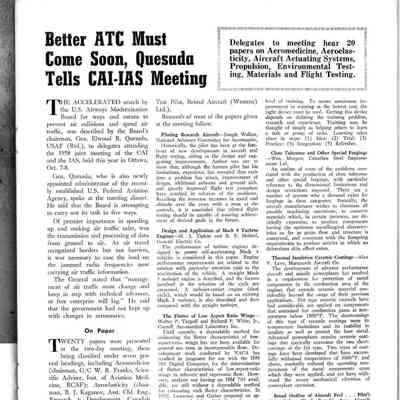 Better ATC Must Come Soon, Quesada Tells CAI-IAS Meeting