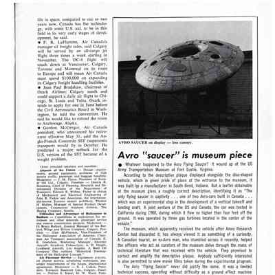 Avro "saucer" is museum piece