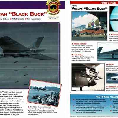 Avro Vulcan "Black Buck" booklet